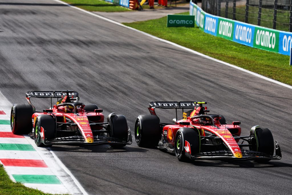 Carlos Sainz and Charles Leclerc delivered a battle royale in front of Ferrari fans on home soil at Monza