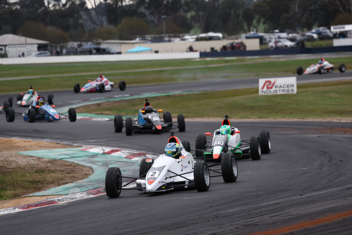 Matt Hillyer swept Formula Ford Round 4 at Winton. Picture: InSyde Media