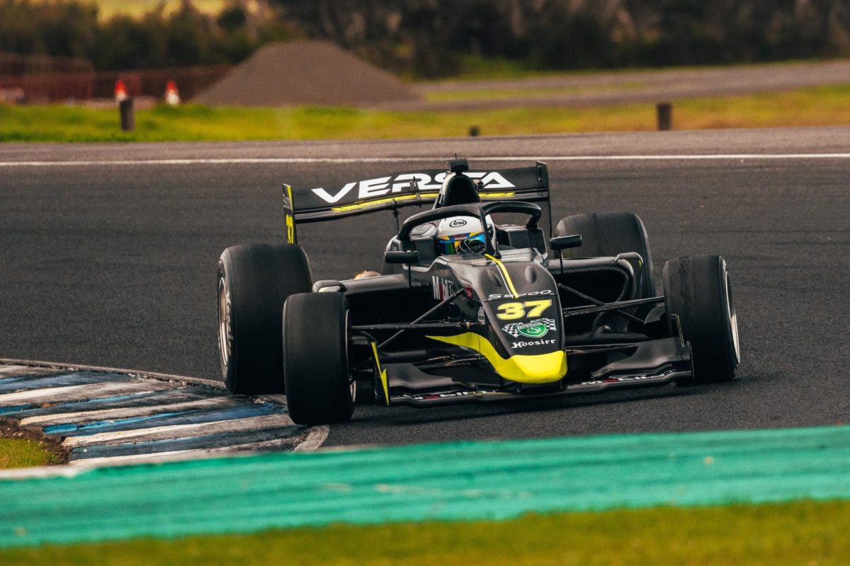 Cooper Webster qualified on pole position in S5000 at Phillip Island. Picture:  Cooper Webster Racing Facebook