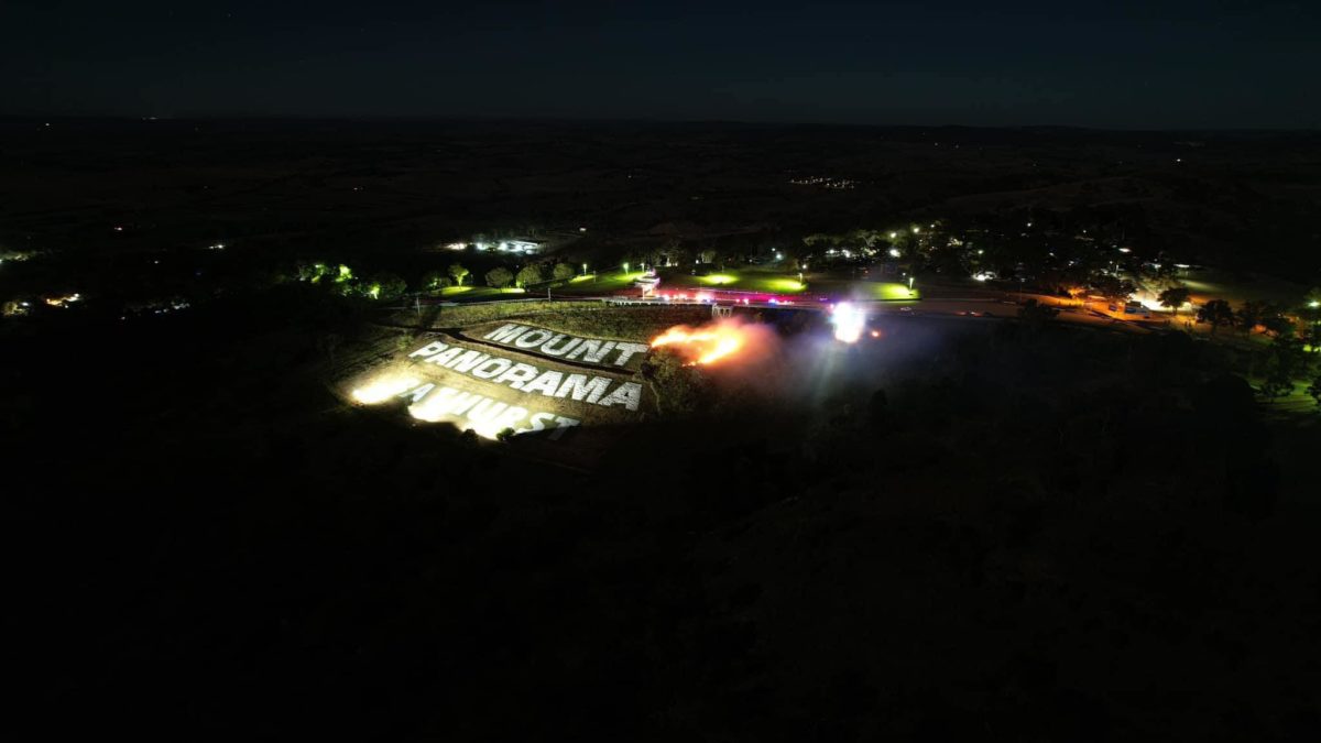Mount Panorama on fire. Picture: Joe Miller via Bathurst Campers Facebook