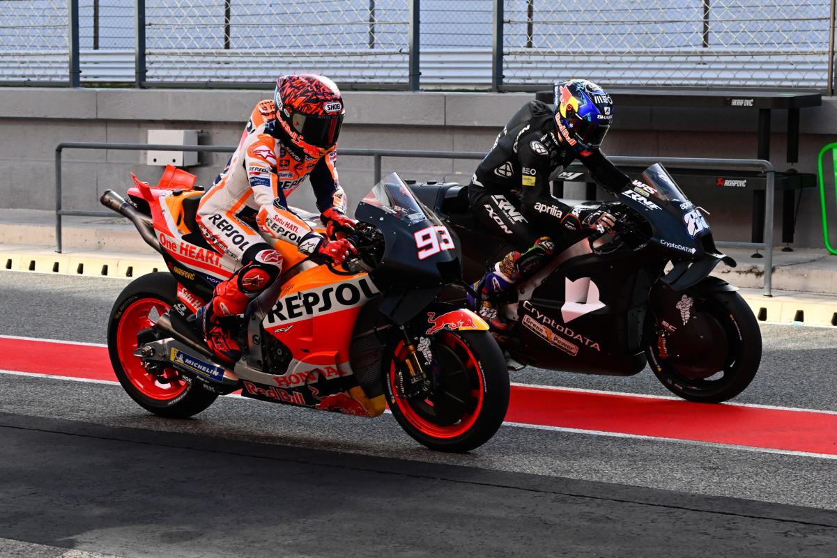Marc Marquez (#93) and Miguel Oliveira (#88) came together in the Portuguese Grand Prix. Picture: MotoGP.com