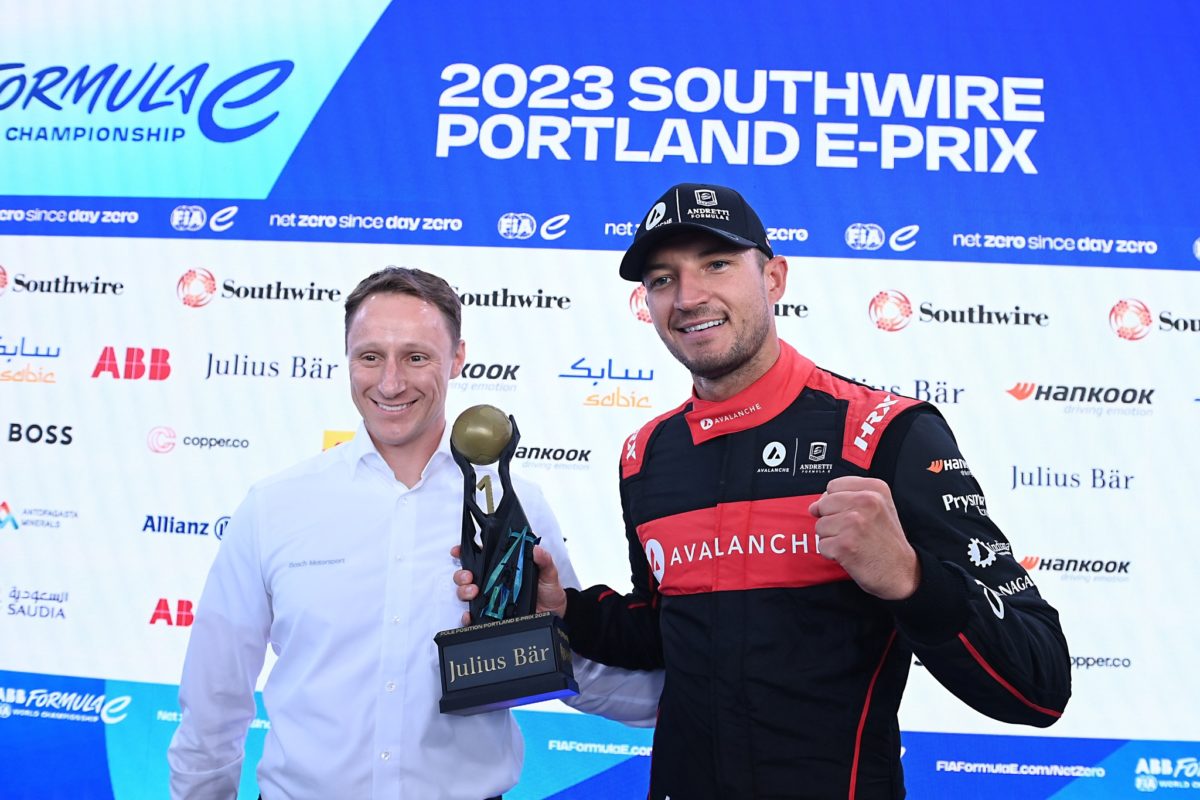 Jake Dennis scored pole in Portland but had to settle for second for the fifth time this season