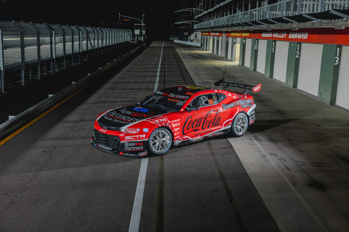 The new Indigenous livery which the Erebus Motorsport Camaros will carry in the Darwin and Townsville Supercars events