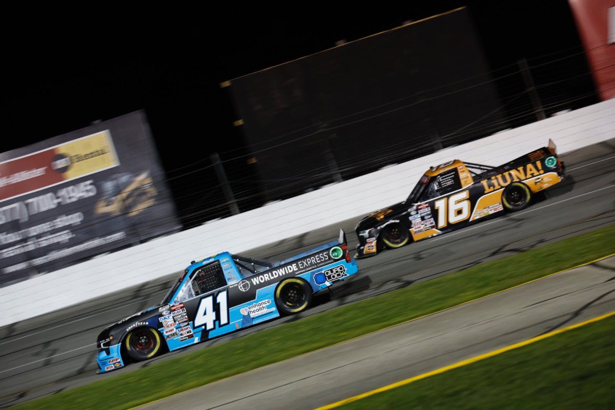 Shane van Gisbergen (#41) finished 19th in his NASCAR Trucks Series debut. Image: Niece Motorsports X