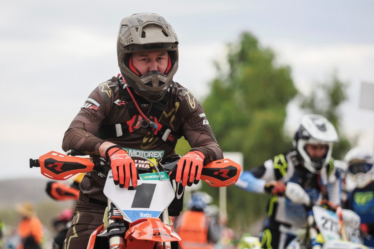 David Walsh leads the Finke Desert Race in the Bikes