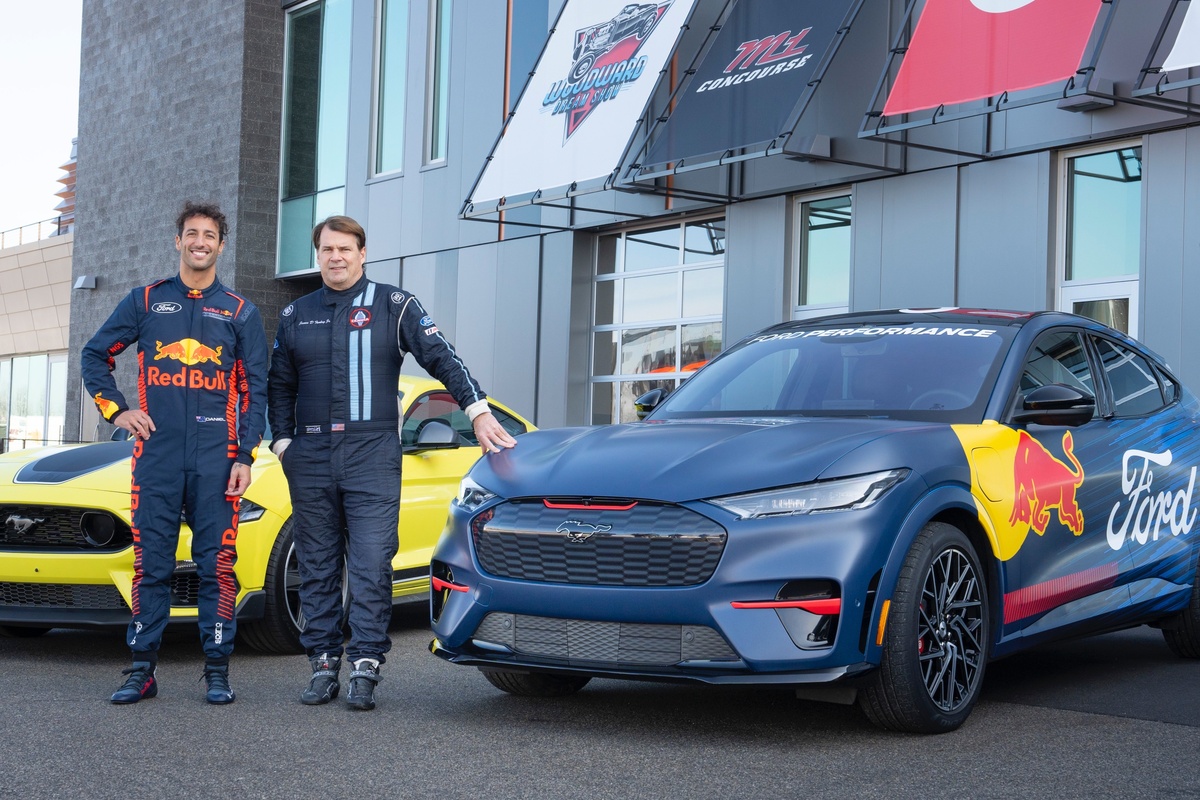 Daniel Ricciardo with Ford CEO Jim Farley