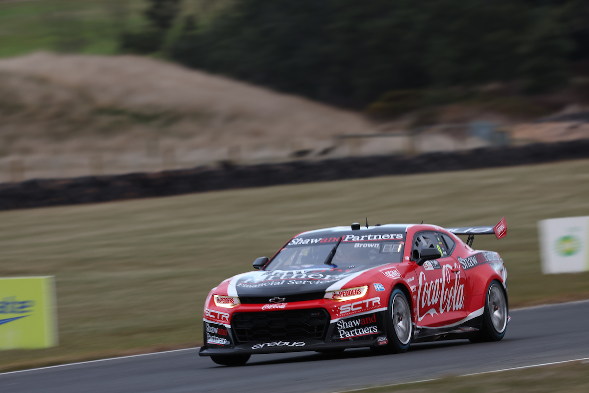Will Brown won Race 10 of the Supercars Championship at Symmons Plains. Picture: InSyde Media