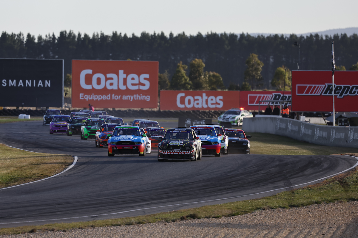 Jeff Watters lead the Aussie Racing Cars field for Race 3 but Reece Chapman took the victory. Photo: InSyde Media