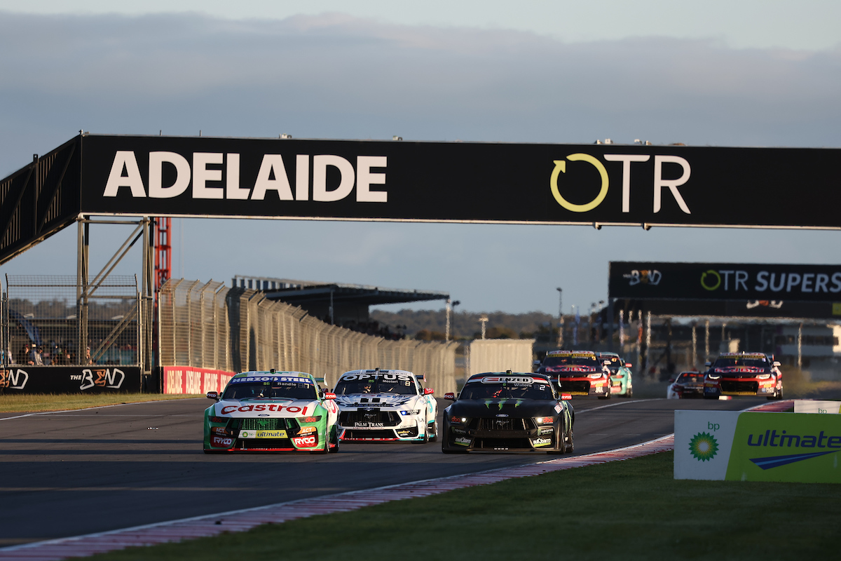 Thomas Randle (#55, left of frame) and Cameron Waters (#6, right of frame) were subject to Tickford team orders at The Bend. Image: InSyde Media