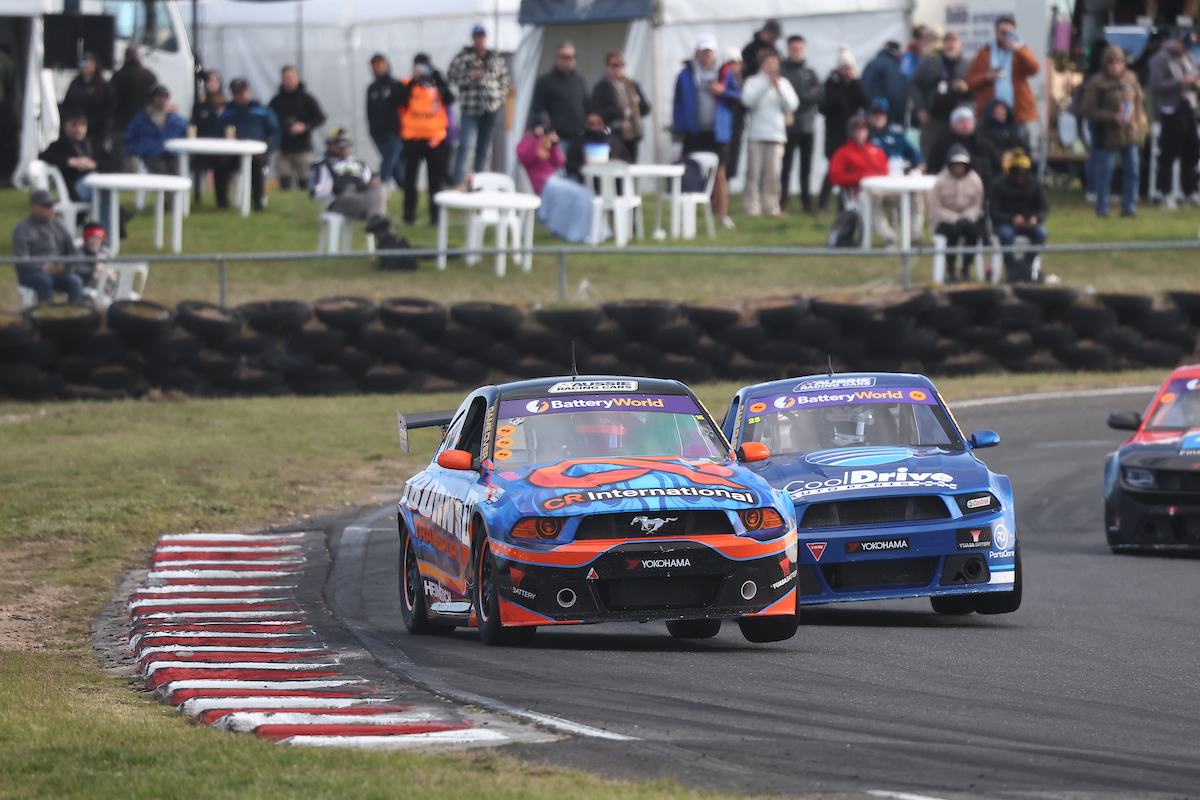 Joel Heinrich took his third race win of the weekend in dominant fashion around Tasmania's Symmons Plains. Photo: InSyde Media