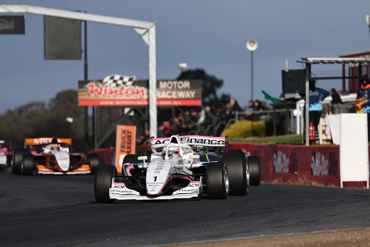 Joey Mawson raced to victory in the first S5000 outing of the weekend. Photo: InSyde Media