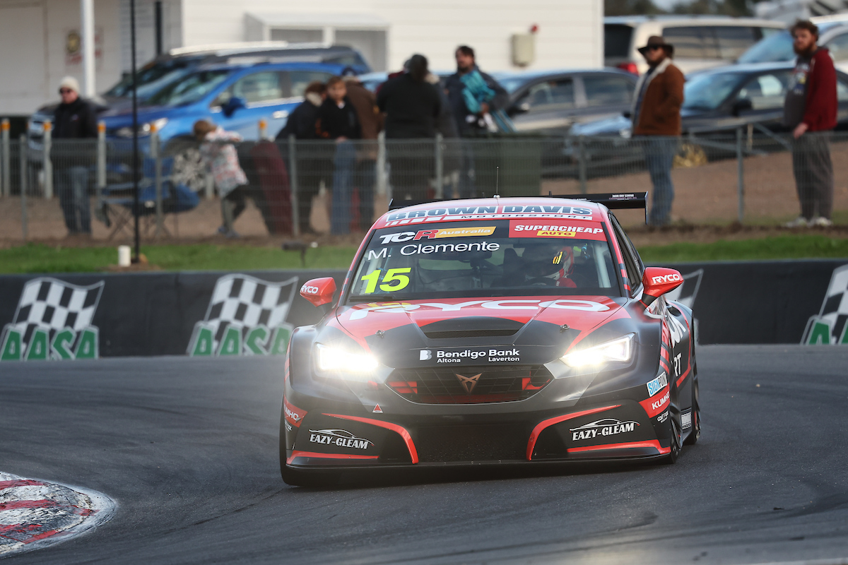 Michael Clemente won Race 1 in the Supercheap Auto TCR Australia Series at Winton. Picture: InSyde Media