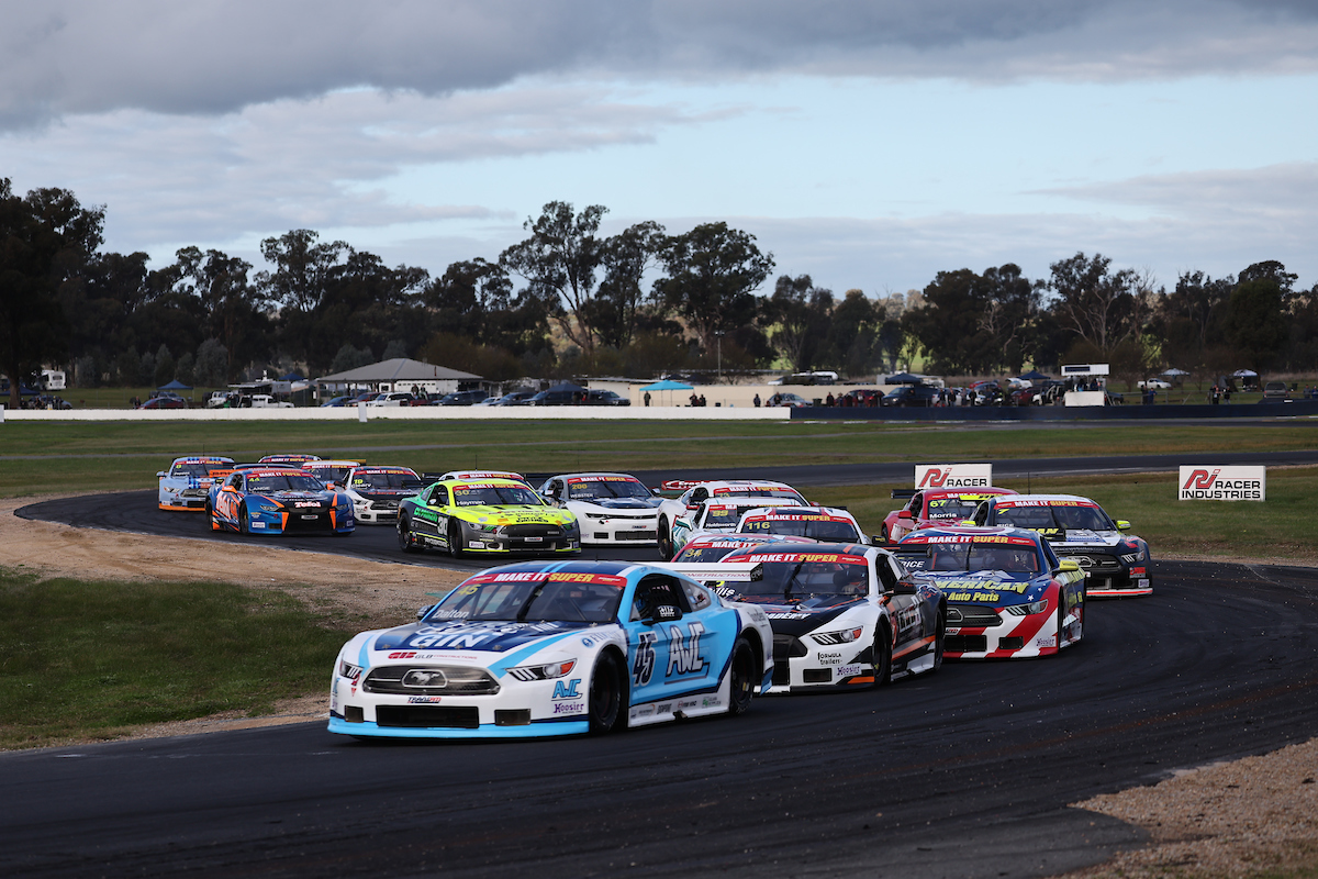 Lochie Dalton took a clean sweep in National Trans Am at the Winton SpeedSeries event. Picture: InSyde Media