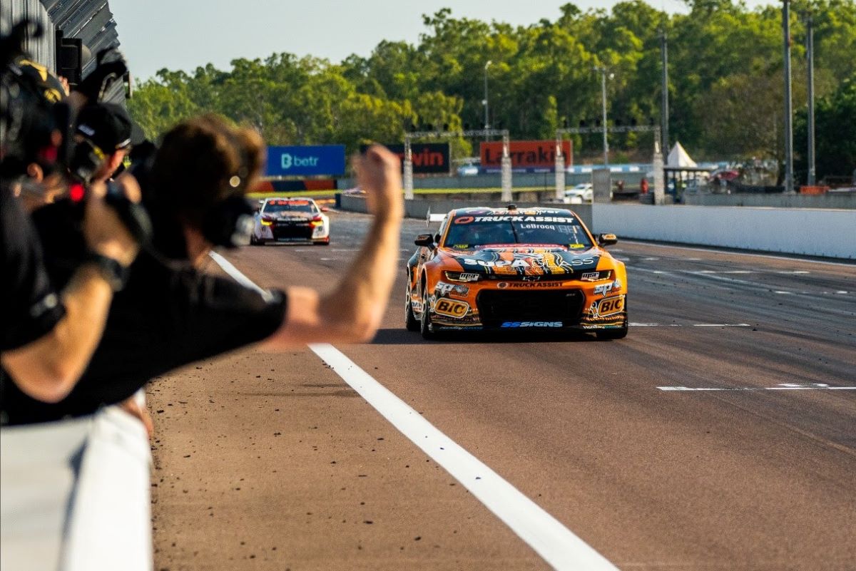 Jack Le Brocq seals the first Supercars Championship race win for Matt Stone Racing. Picture: Supplied