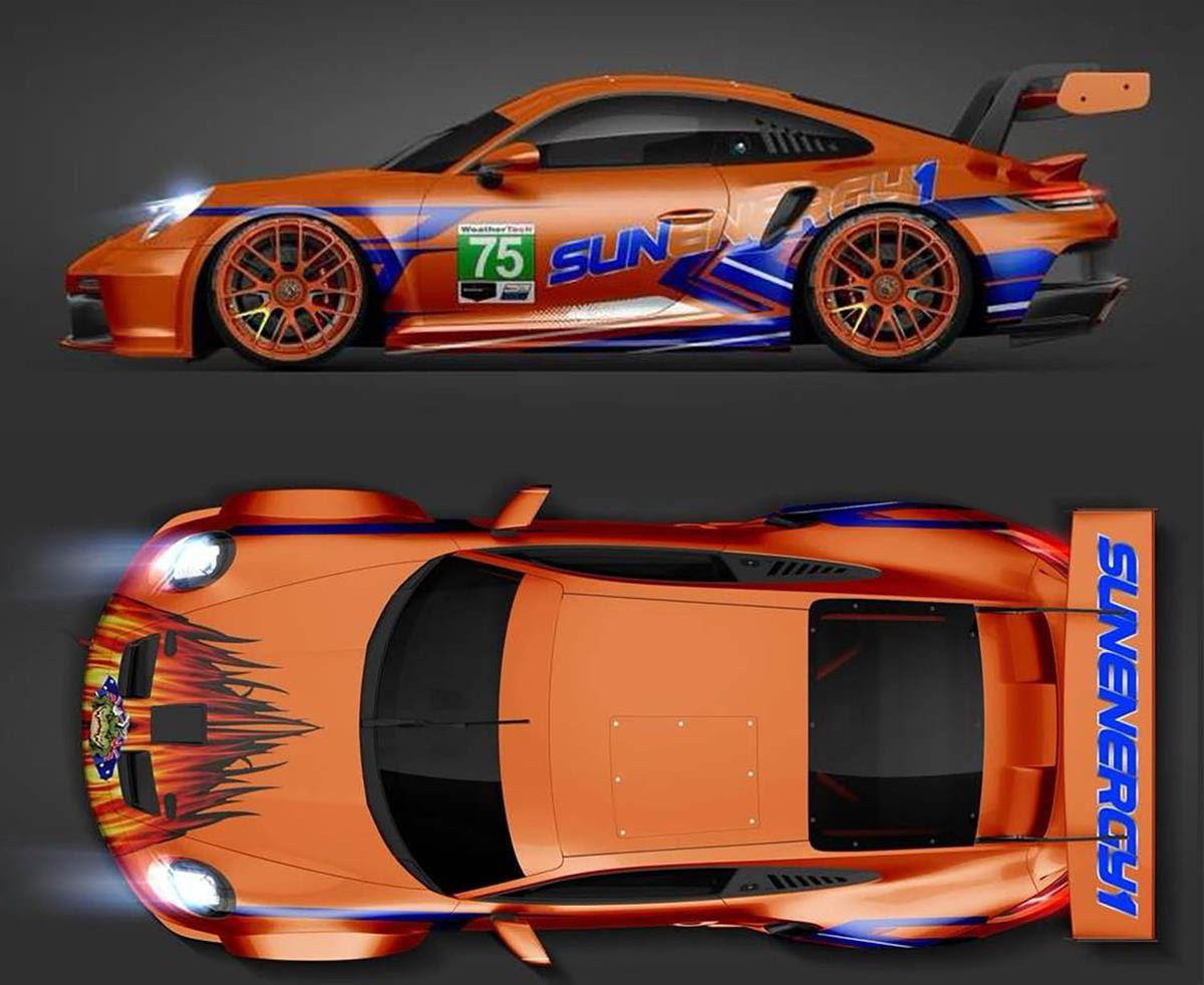 The livery for the Kenny Habul Carrera Cup entry