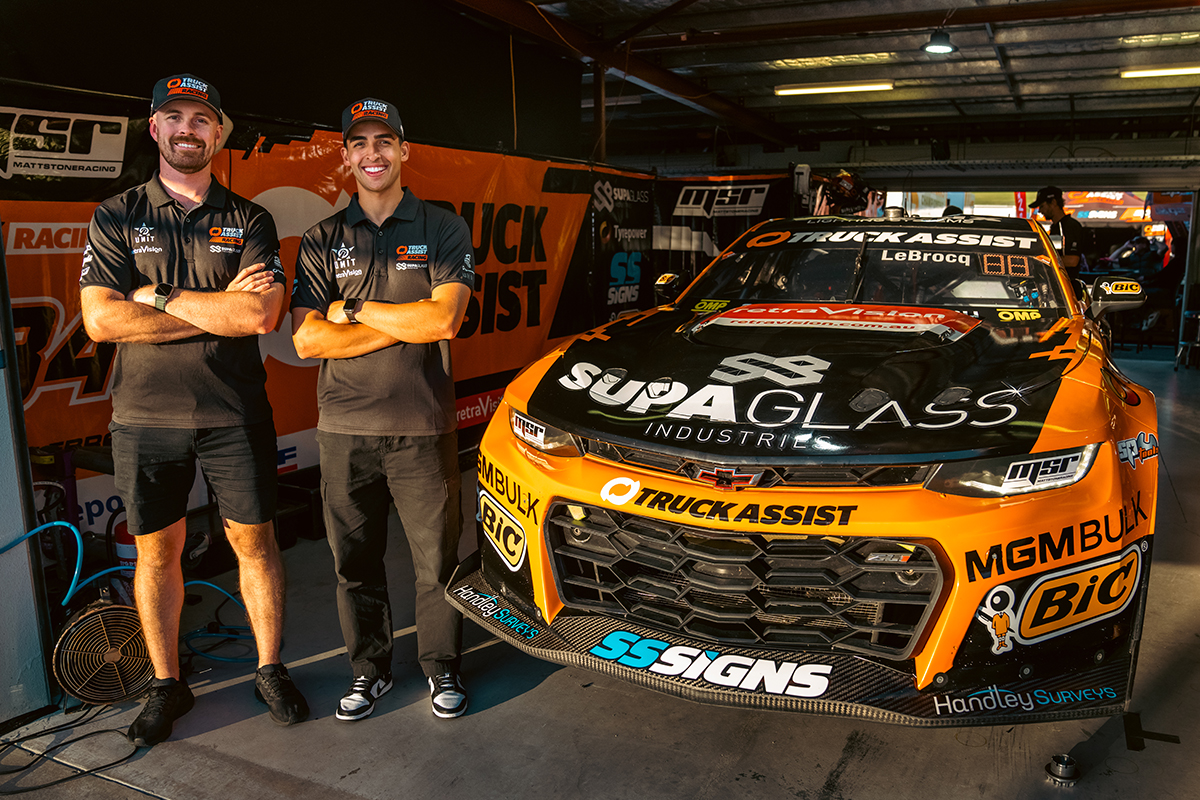 Jayden Ojeda (right) will drive with Jack Le Brocq (left) at Truck Assist Racing, at the Sandown 500 and Bathurst 1000