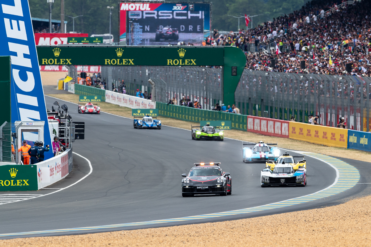 The Safety Car has been a not uncommon sight so far in the 24 Hours of Le Mans. Image: Paul Foster Photography