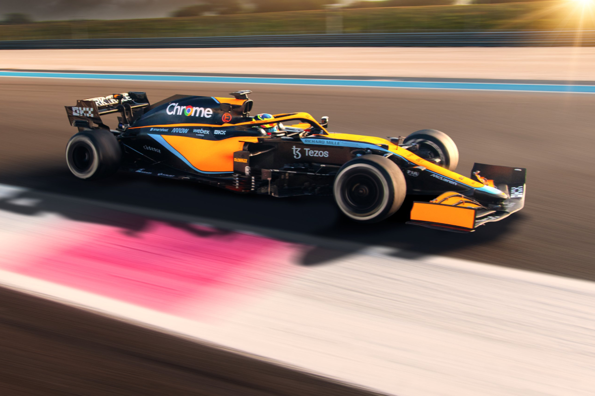 Oscar Piastri at the wheel of the 2021-spec F1 McLaren MCL35M at Paul Ricard