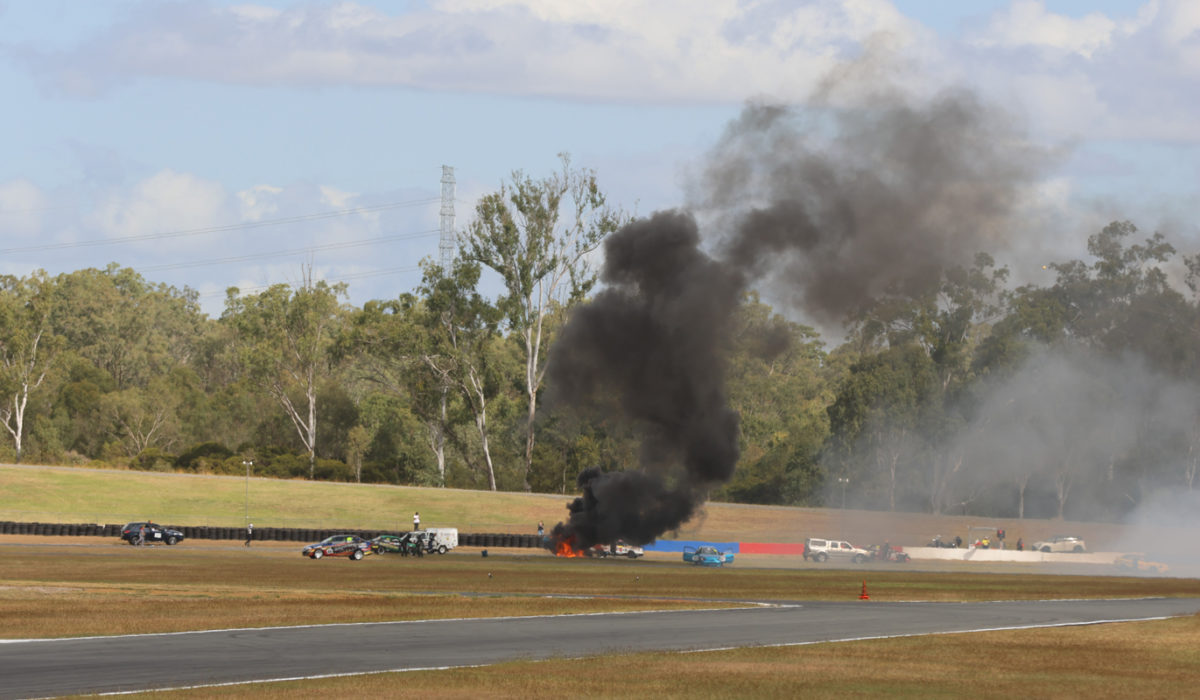 Queensland Raceway Excels crash