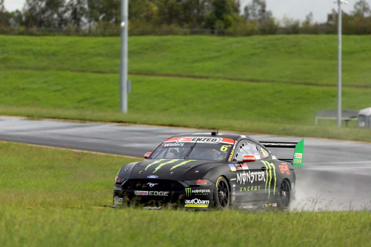 Tickford Racing's Cameron Waters in the wet at Sydney Motorsport Park in 2022
