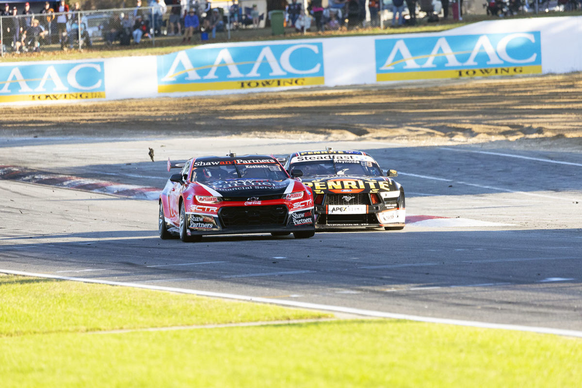 The Chevrolet Camaro would appear to enjoy an advantage over the Ford Mustang, but is that merely a function of Erebus Motorsport and Triple Eight Race Engineering doing a better job than the rest? Picture: Ross Gibb Photography