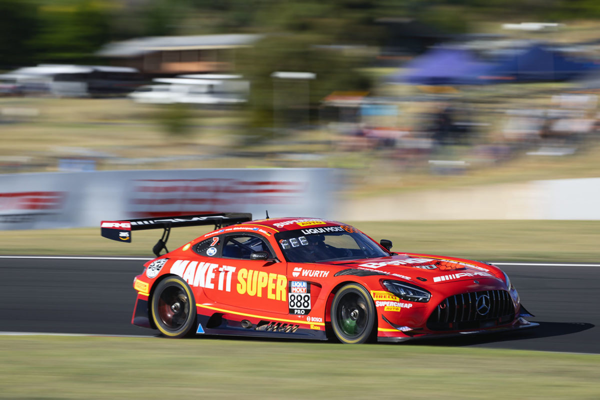 Broc Feeney in the Supercheap Auto Mercedes-AMG at the Bathurst 12 Hour