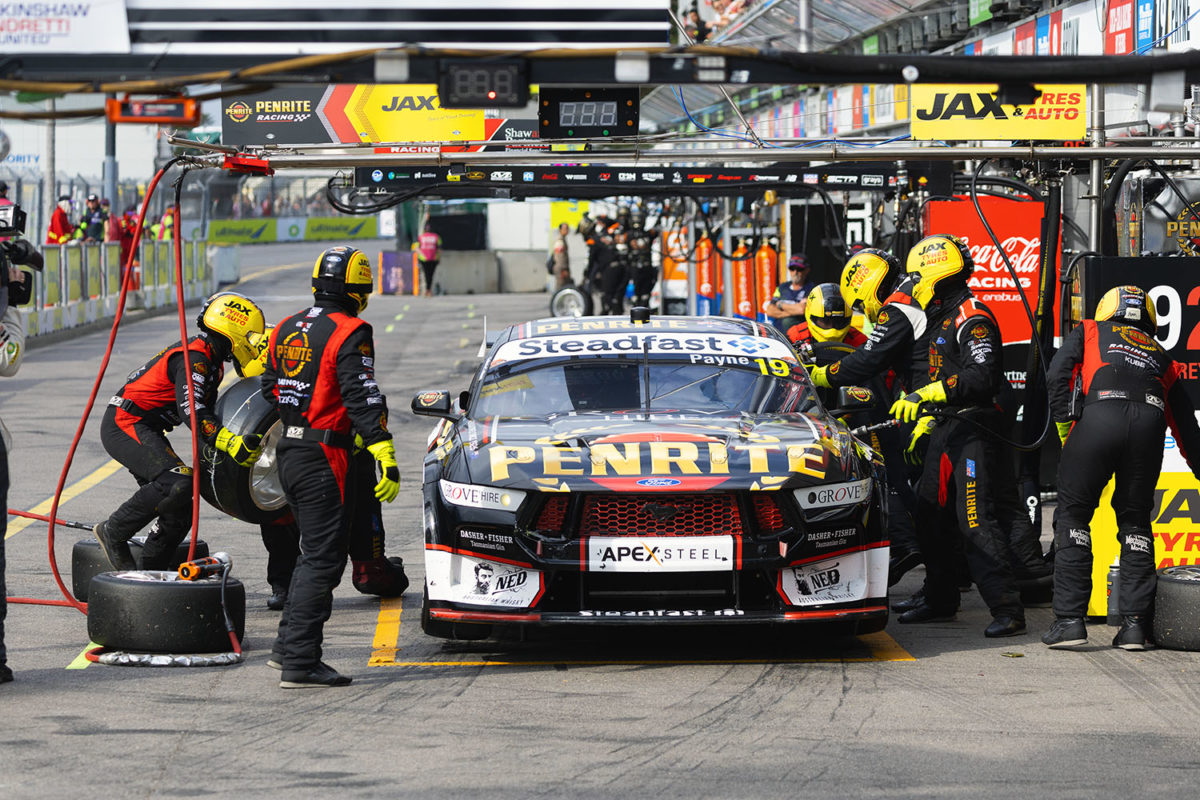 A Grove Racing pit stop in Newcastle