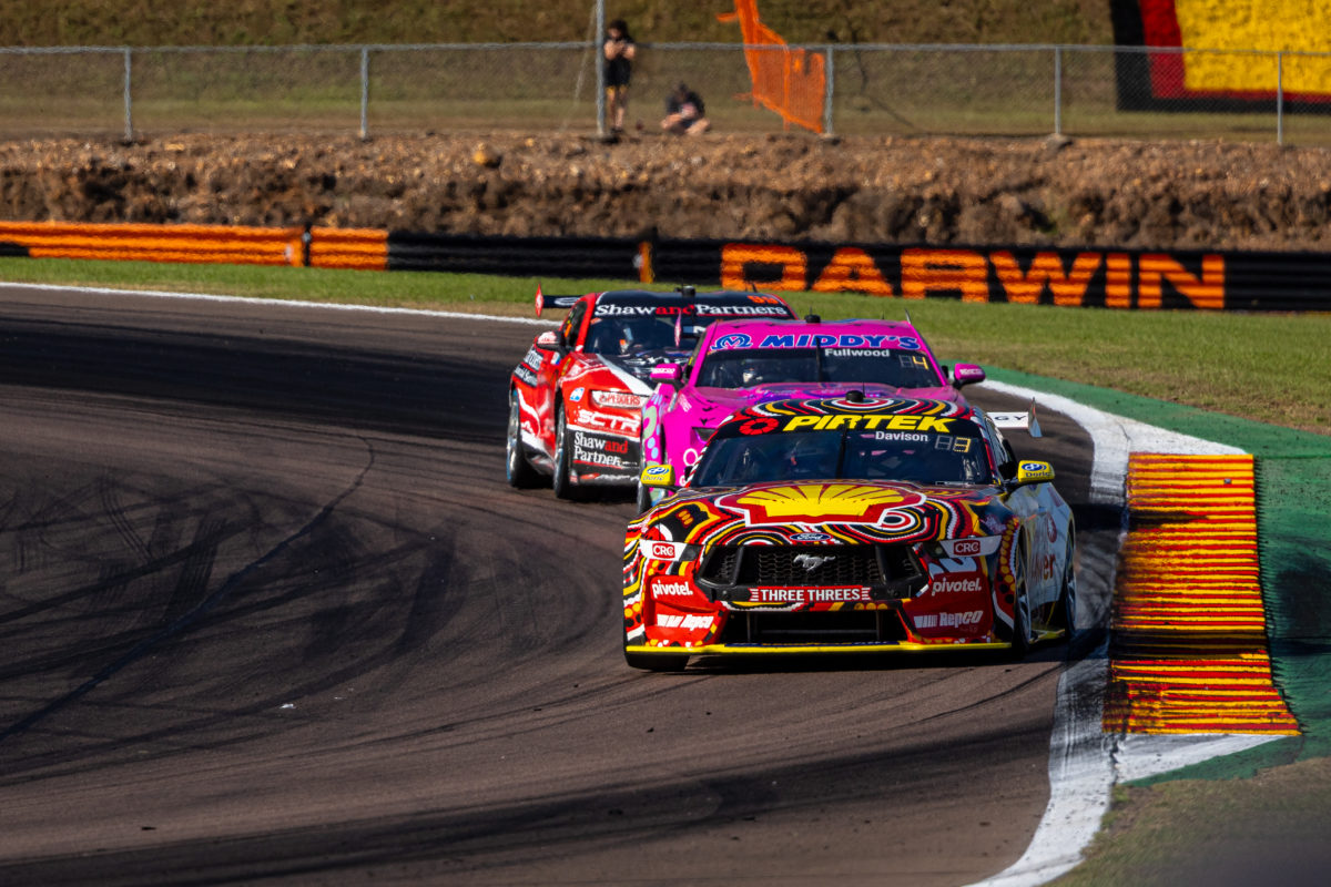 Will Davison delivered Dick Johnson Racing its first podium of the 2023 Supercars season at Hidden Valley in Darwin. Picture: InSyde Media