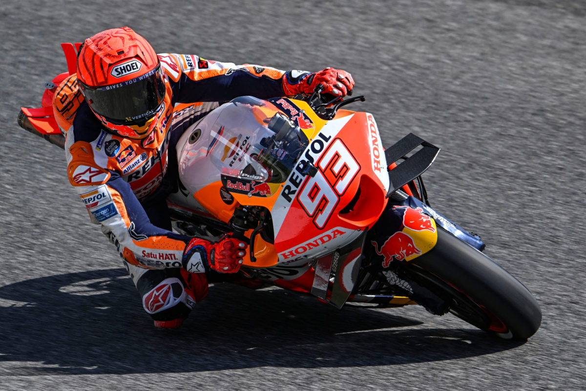 Marc Marquez crashed out of the MotoGP Italian Grand Prix