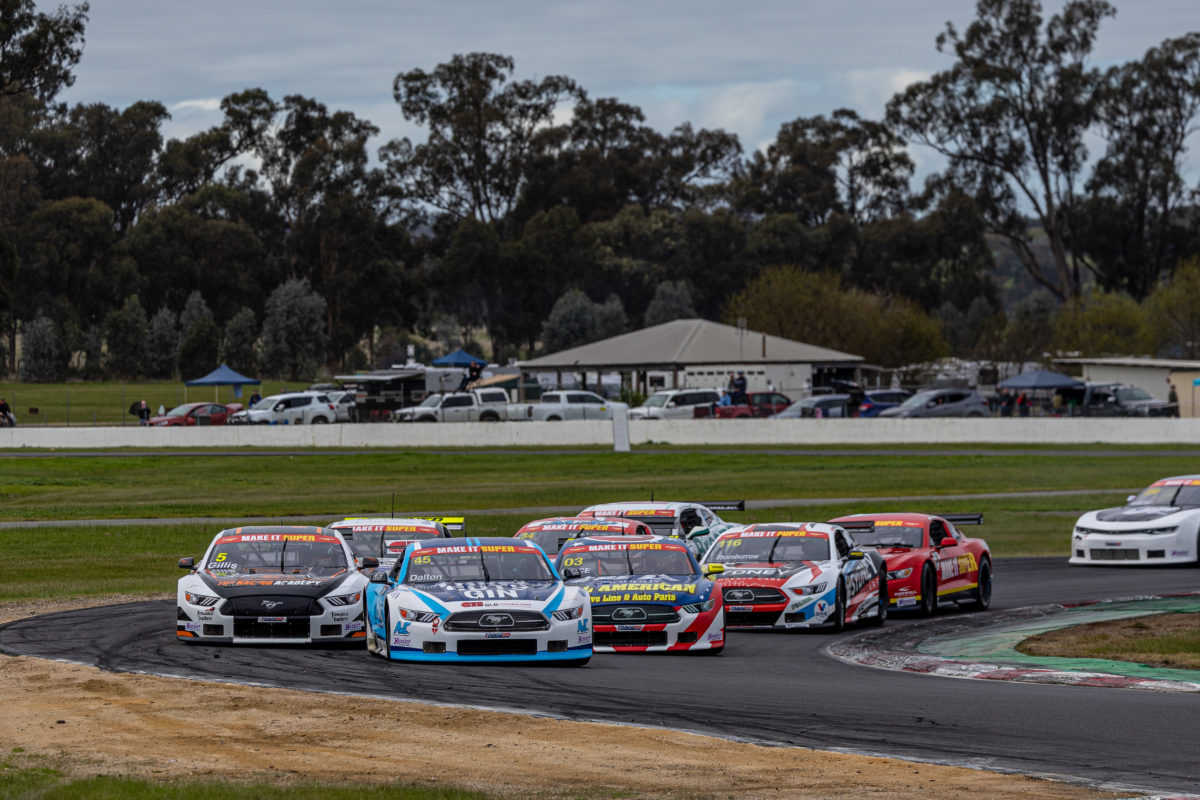 The Trans Am Series field at Winton. Image: InSyde Media