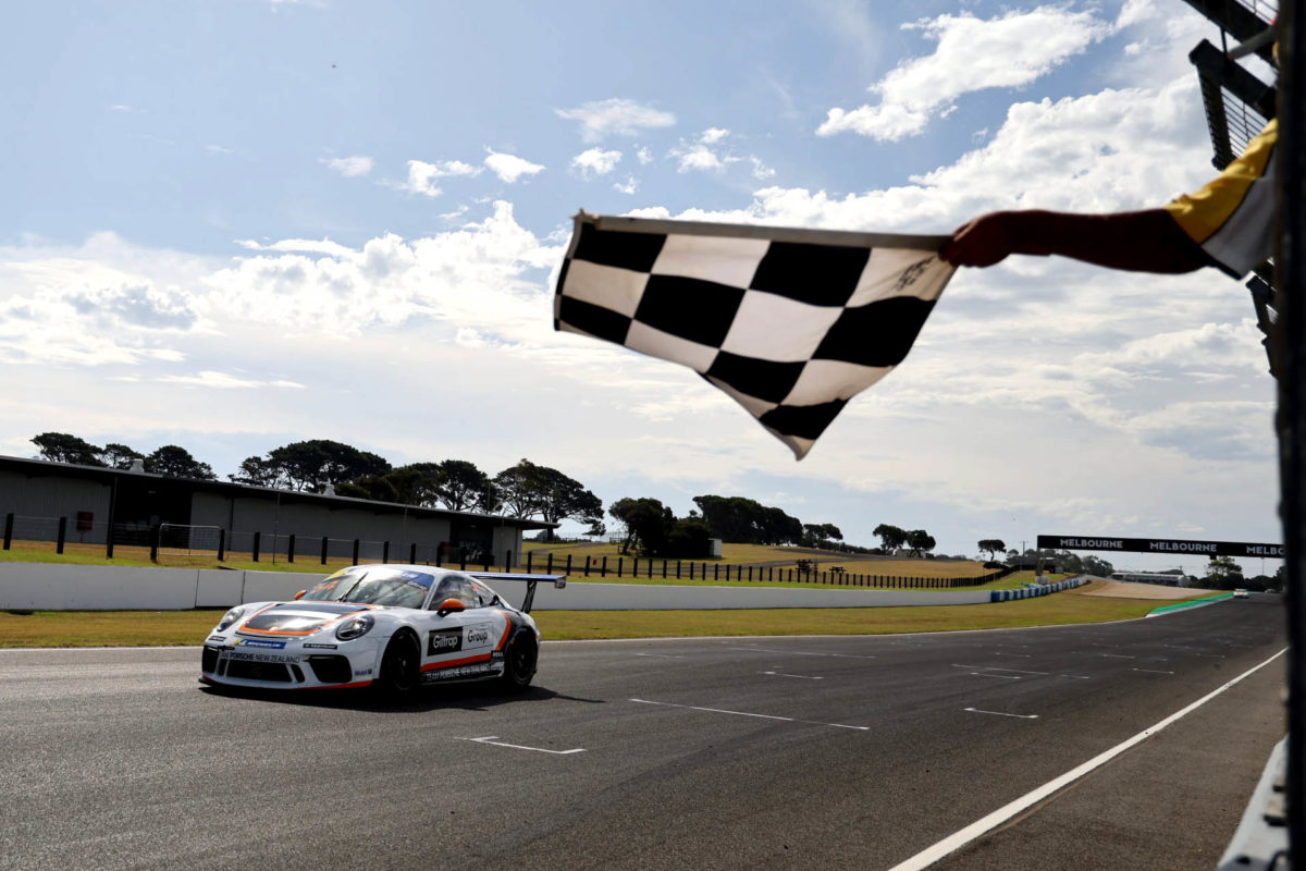 Marco Giltrap had a dominant weekend at Phillip Island, winning two out of three Porsche Sprint races
