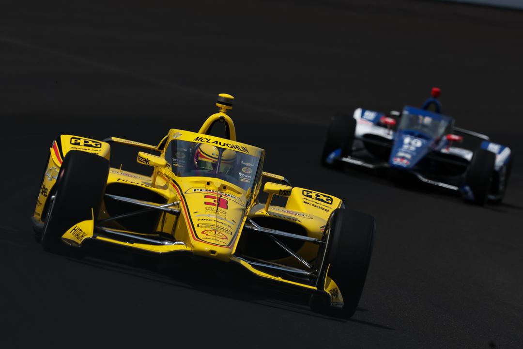 Scott McLaughlin during practice for the 2023 Indianapolis 500