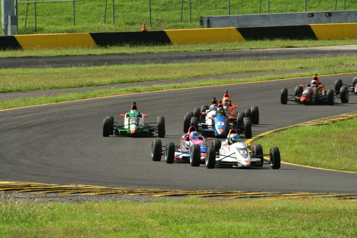 Matt Hillyer won two races to take the round win and extend his Australian Formula Fords Series lead