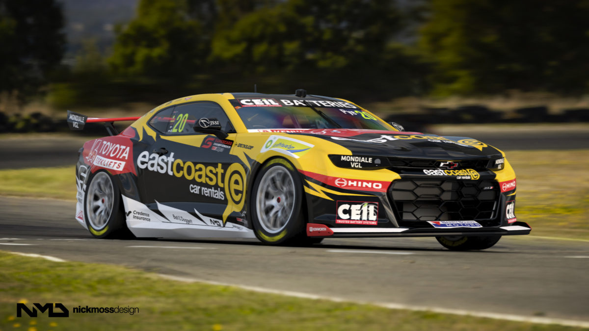 A render of the new Scott Pye livery for the Tasmania SuperSprint