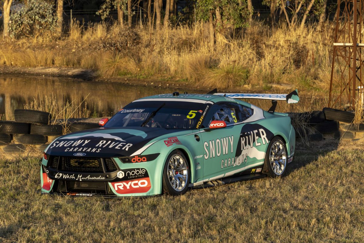 The #5 Tickford Racing Ford Mustang