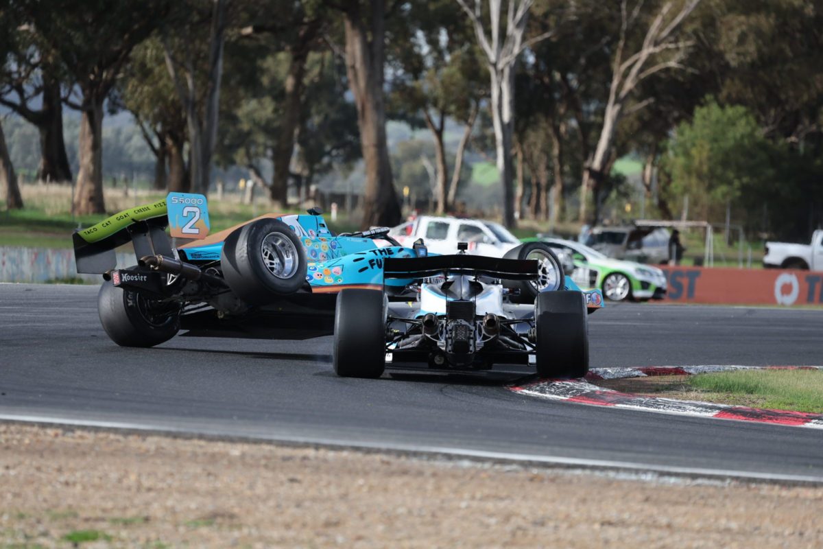 Nic Carroll went to hospital as a result of this incident in S5000 practice. Picture: Shannons SpeedSeries