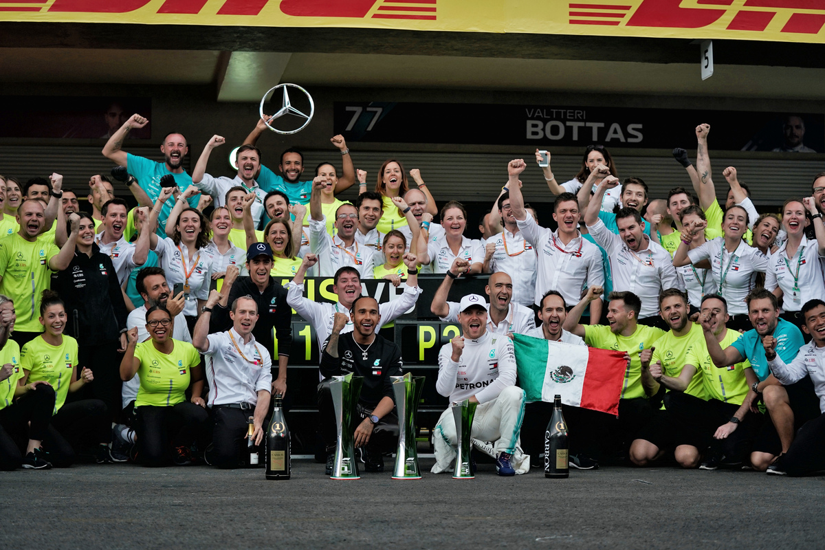 Mercedes after its 100th F1 race win in Mexico 2019