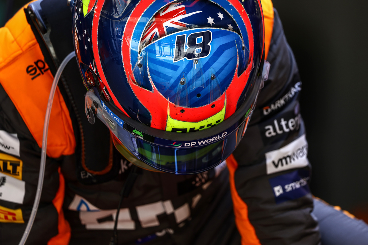 Oscar Piastri will sport a tweaked helmet design for the Australian GP