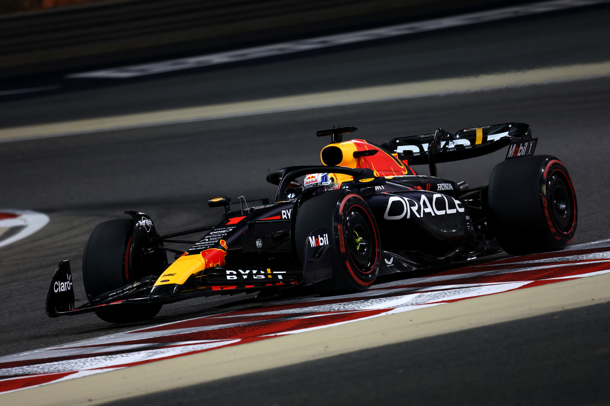 Max Verstappen has claimed pole position for the F1 Bahrain Grand Prix