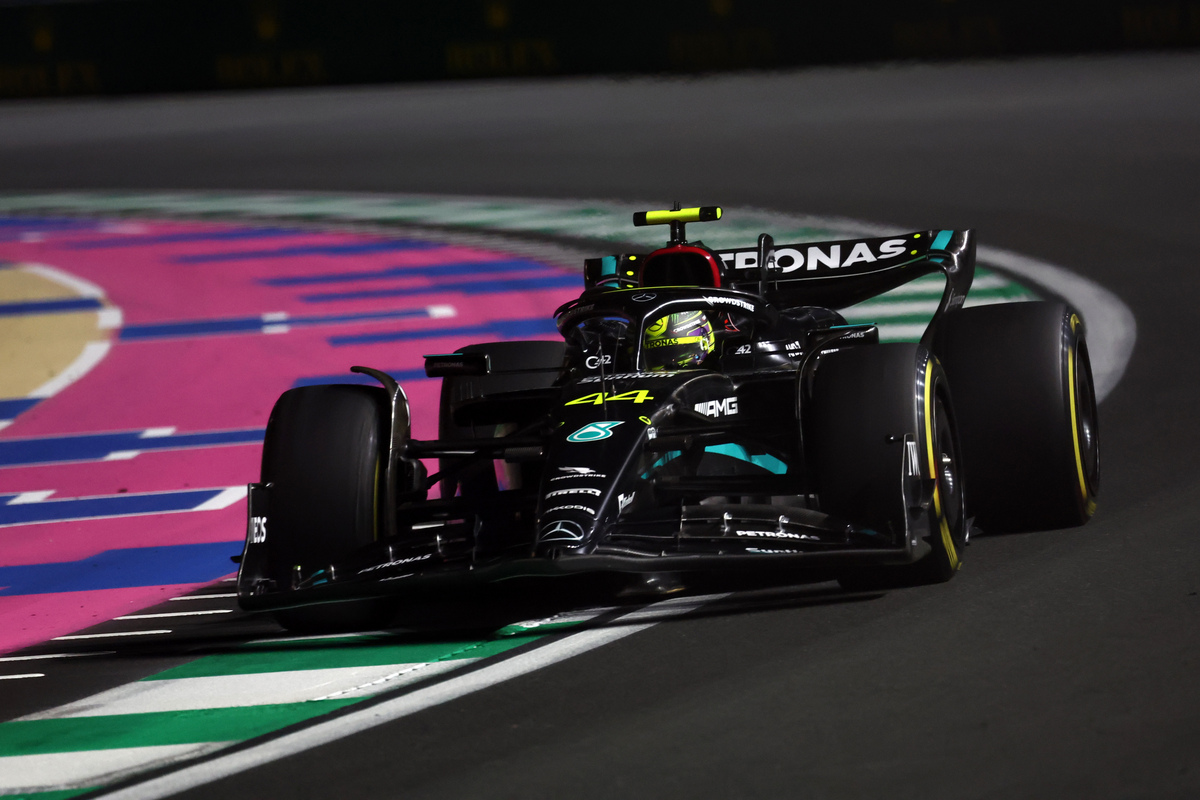 Lewis Hamilton said it was a struggle for pace during Friday practice in  Saudi Arabia