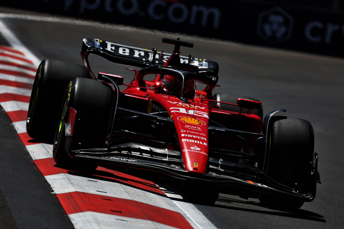 Charles Leclerc crashed out of the Sprint Shootout but still secured pole