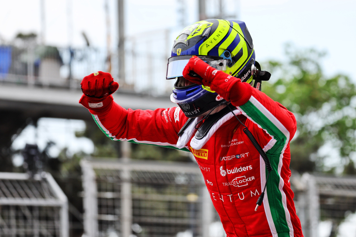 Oliver Bearman won the Formula 2 Feature race in Azerbaijan