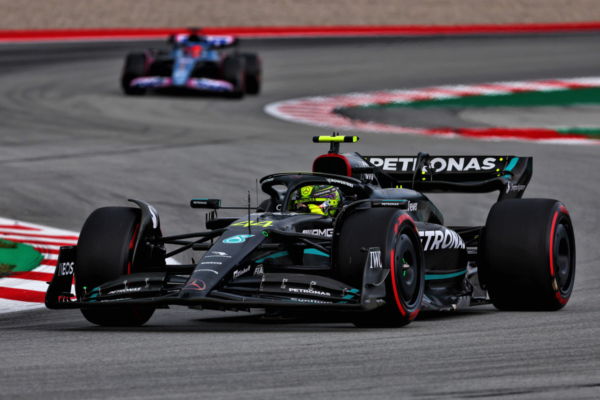 Mercedes drivers Lewis Hamilton and George Russell made contact during qualifying for the Spanish GP