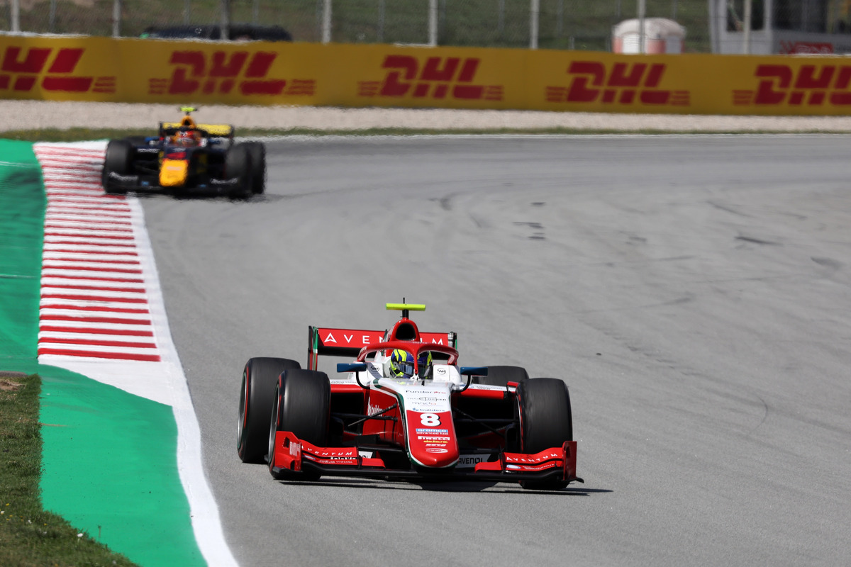 Oliver Bearman won the Formula 2 Feature race in Spain