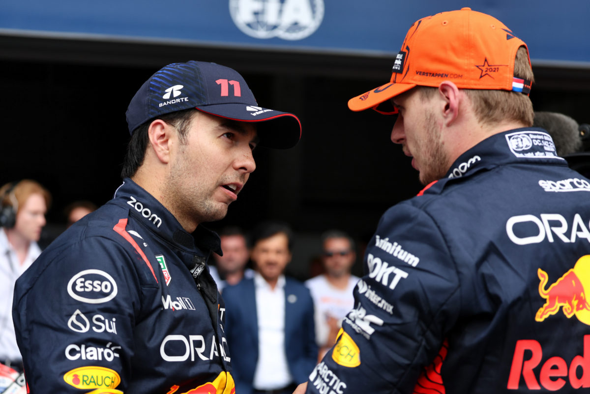 Sergio Perez feels Max Verstappen has benefitted from development work on the RB19