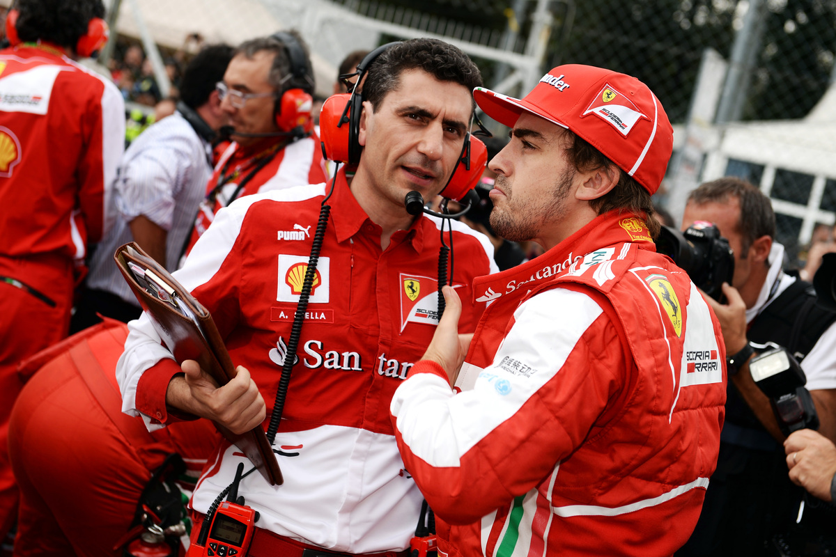 Stella while working as race engineer to Fernando Alonso at Ferrari