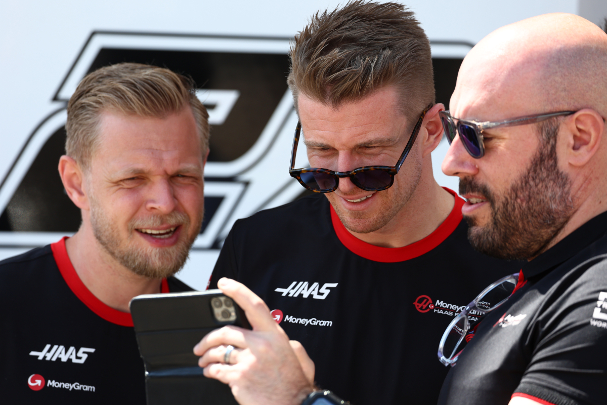 Haas team-mates Kevin Magnussen and Nico Hulkenberg