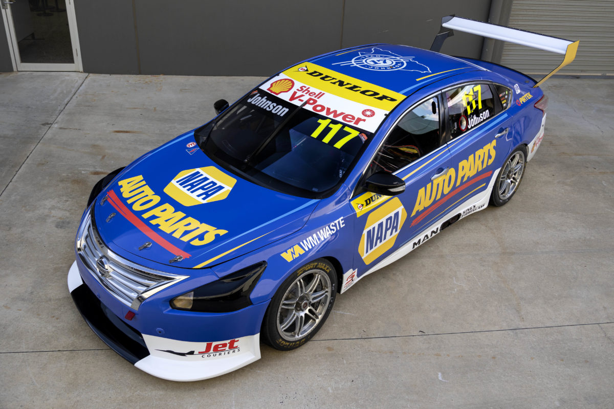 The livery includes a map of Queensland on the roof, like his grandfather's race cars