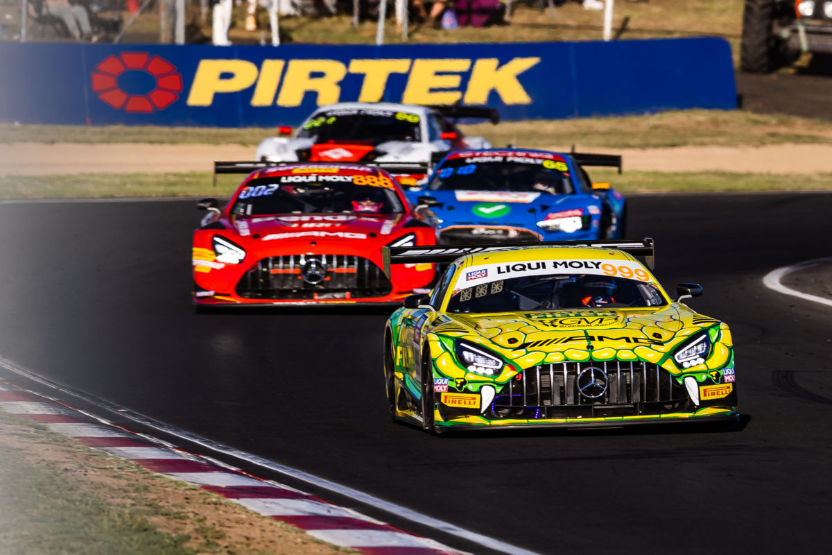 The GruppeM Racing Mercedes-AMG finished third in the Bathurst 12 Hour but very nearly won the race