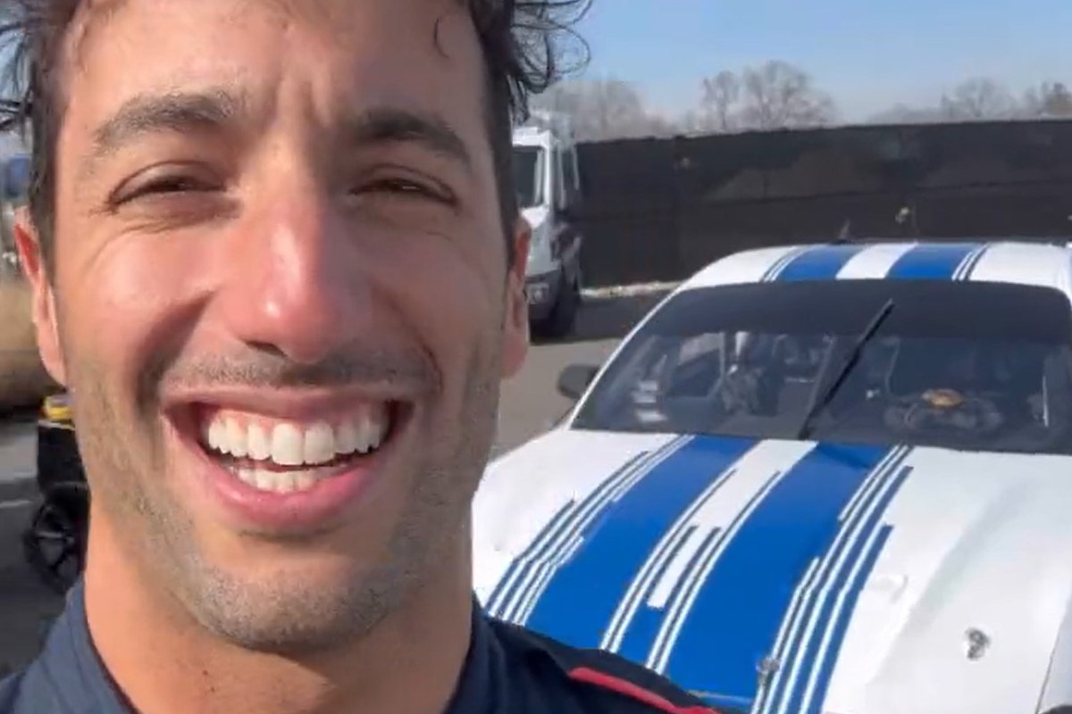Daniel Ricciardo has driven a Ford Mustang Supercar in Detroit